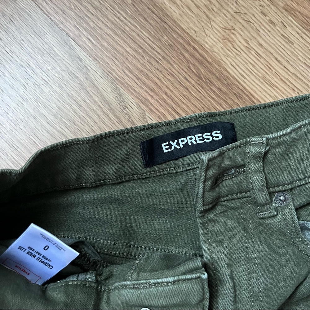 Green wide leg jeans - Picture 3 of 3